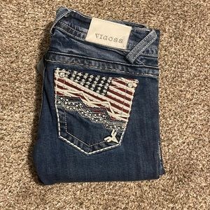 Vigoss Chelsea Capri With American Flag Pocket